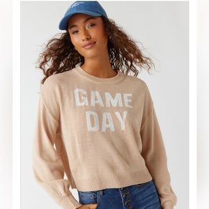 Francesca’s “Game Day” Cream Sweater XS